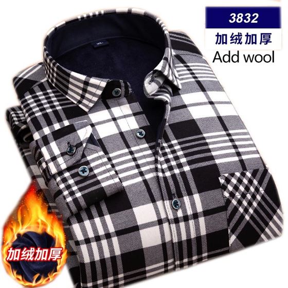 Flannel Shirt Long-Sleeve Thicken Soft Plus-Size Casual High-Quality Fashion L-4XL Comfortable