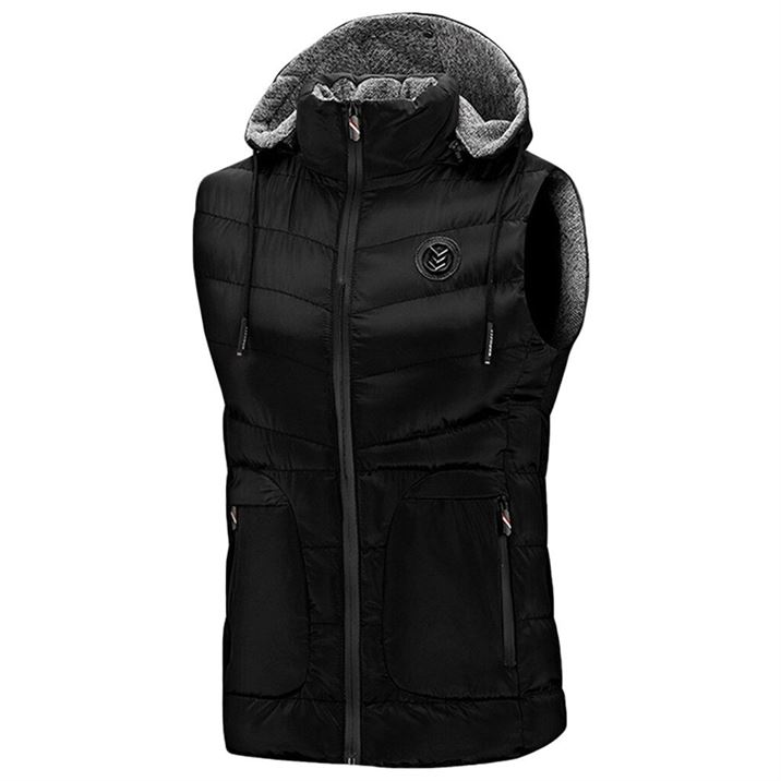 Vest Jacket Top-Coat Winter Hoodie Men Men's Fashion Warm Autumn Thick Zipper -4