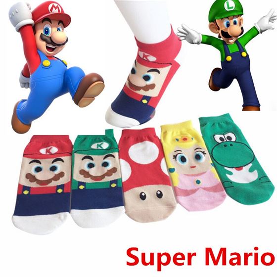 Socks Stockings Short Mushrooms Cosplay Super-Mario-Luigi Cotton Cartoon Kawaii Ankle