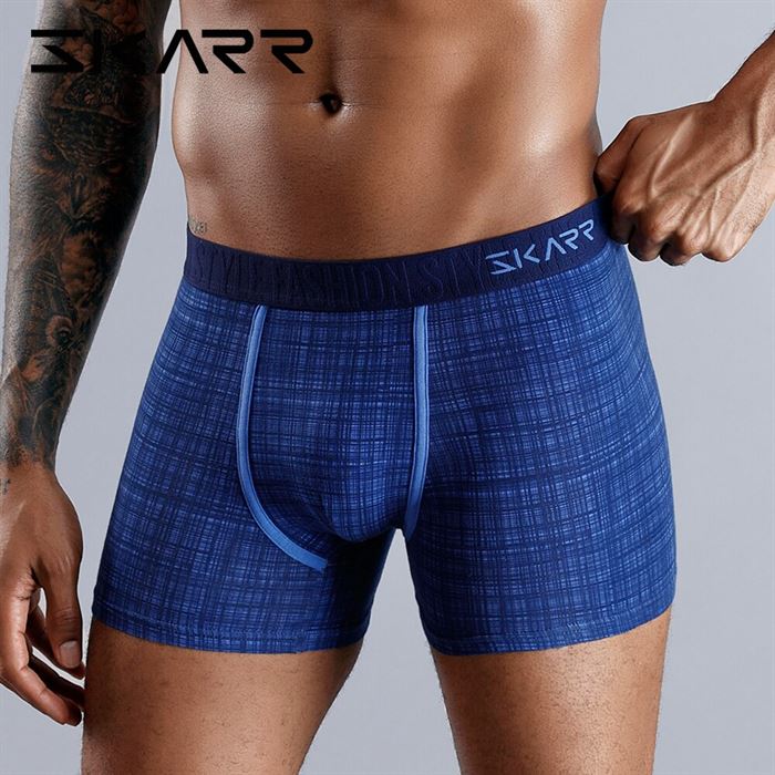 SKARR Men Boxers Underwear Men Boxer Shorts Underpants Mens Underware Boxershorts Sexy Cotton Brand Comfortable Breathable Soft