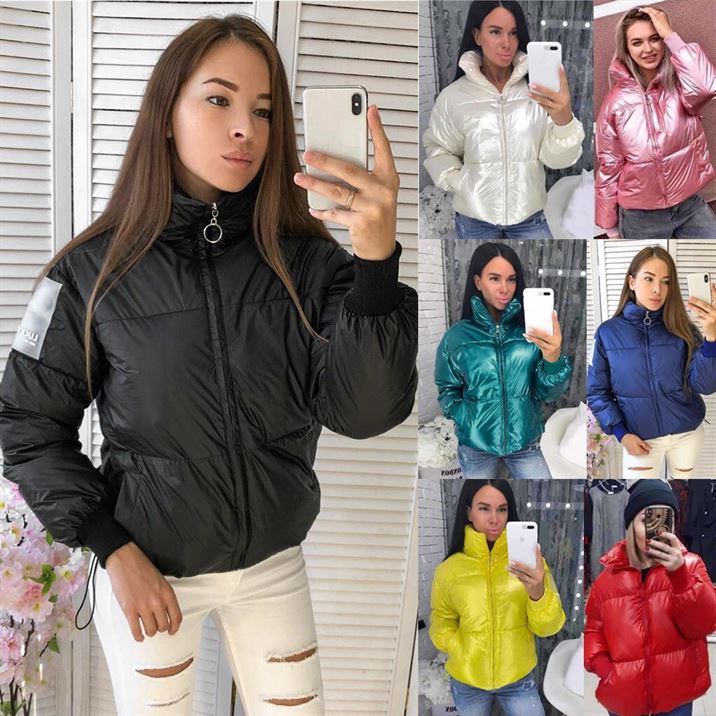 Cotton-Padded Jacket Coat Outerwear Winterjas Dames Women Fashion Thick Warm Slim