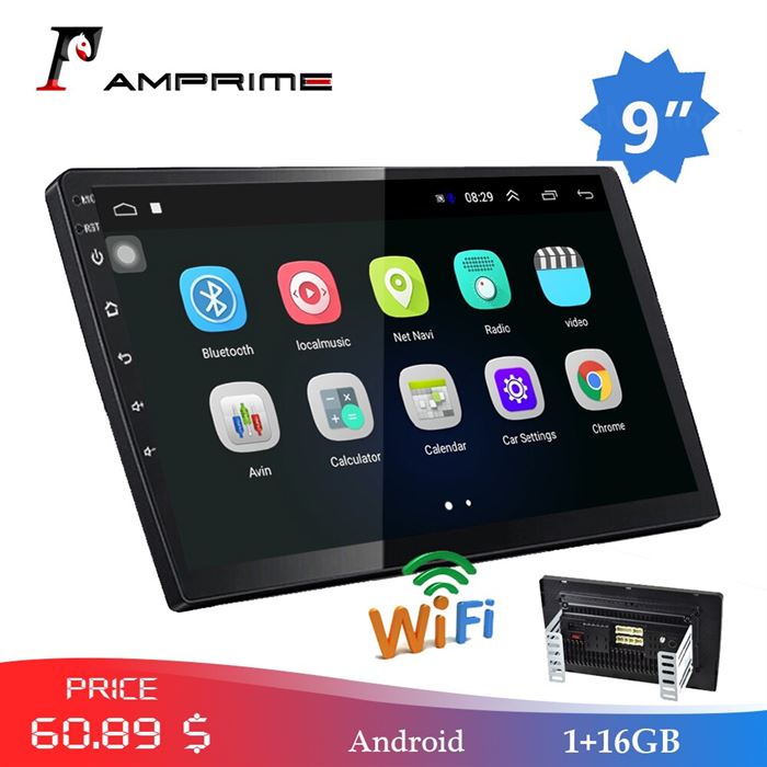 Amprime GPS Navigation Multimedia-Player Rearview-Camera Car-Radio Stereo Wifi Bluetooth