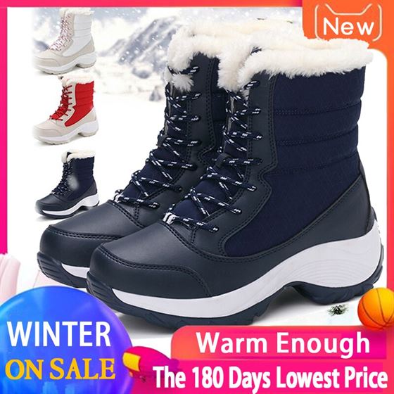 Warm Shoes Snow-Boots Fur Platform Waterproof Plus-Size Women Parent-Child Winter Non-Slip