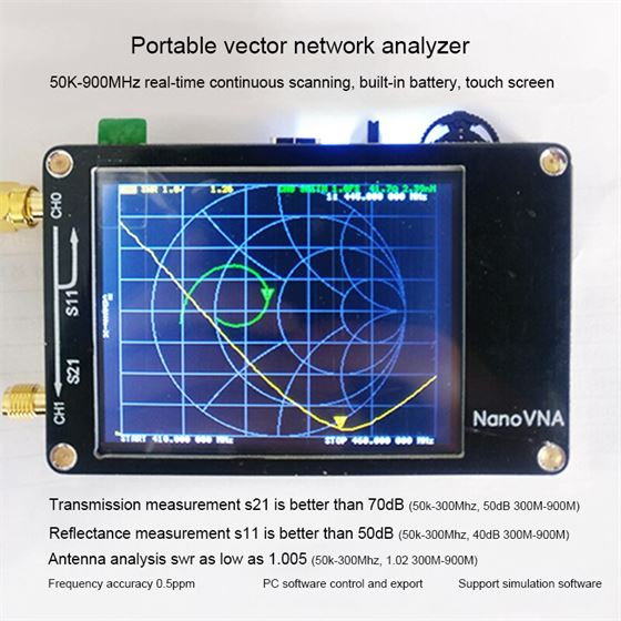 NanoVNA Nano VNA Vector Network Analyzer Antenna Analyzer Standing Wave