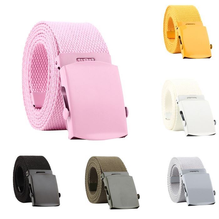 Belt-Buckle Canvas Nylon Automatic Women Fashion Penda Fans KS 130X3.8CM Alloy-Length