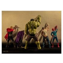 Marvel Figures Toys Kraft-Paper Spiderman Gifts The-Avengers-Iron Batman Home-Decor Captain-America