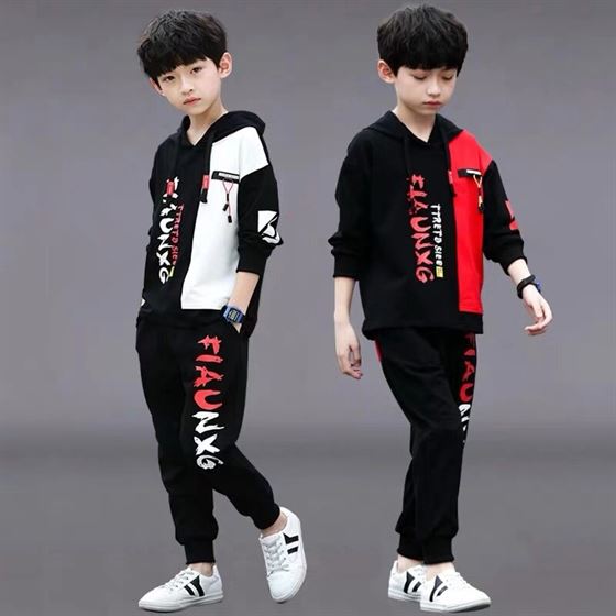 Children Clothing Pants Outfit Sweatshirt Sport-Suit Boys Kids Winter 12-Year Hooded