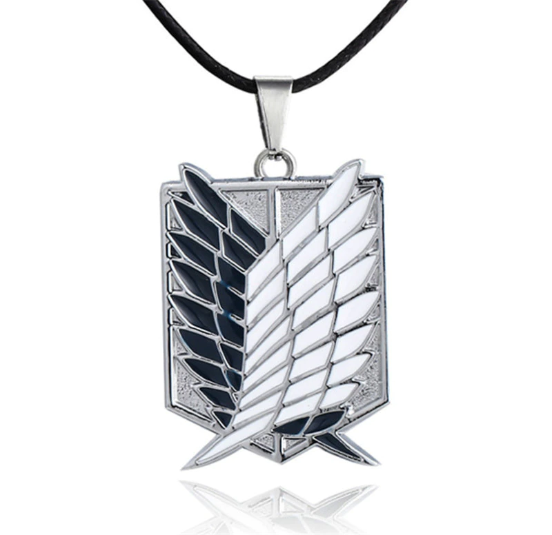 Pendant-Accessories Necklace Chain Wings Titan Attack Liberty Shingeki No-Kyojin Silver