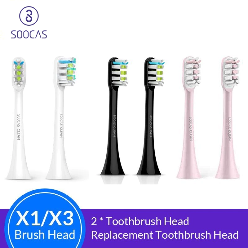Soocas Toothbrush-Heads Replacement Sonic Electric Xiaomi Mijia Original X5 for X3 2pcs