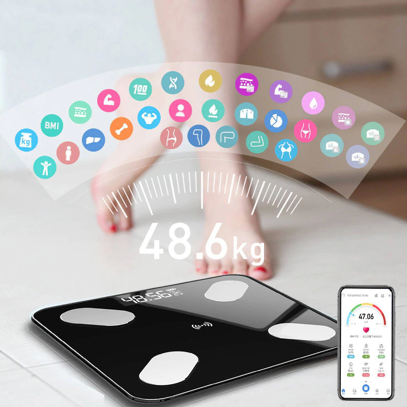 Bluetooth Body Fat Scale BMI Scale Smart Electronic ​Scales LED Digital Bathroom Weight Scale Balance Body Composition Analyzer