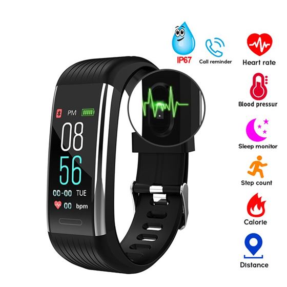 Pedometer Fitness-Tracker Smart-Watch Monitor-Blood-Pressure Sport Waterproof New R1