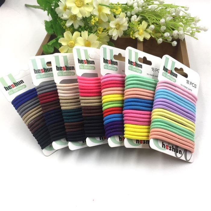 Hair-Band Hair-Accessories Girls High-Elasticity Children Rubber 18pcs/Set Candy-Color