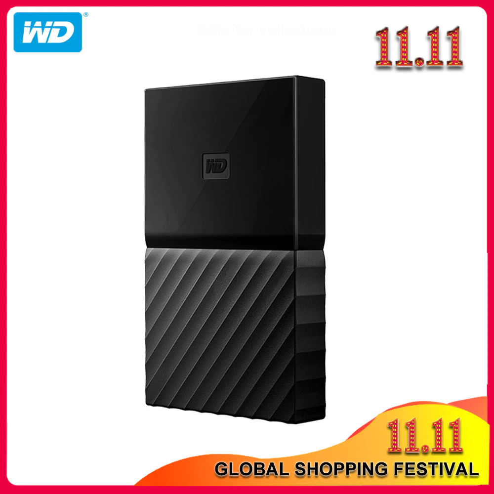 100% Original Western Digital My Passport HDD 1TB 2TB 4TB USB 3.0 Portable External Hard Drive Disk with HDD Cable Windows Mac
