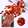 Glitter Nail-Decorations Sequins Manicure Flakes Holographic Laser-Maple-Leaf Fall Leaves-Design