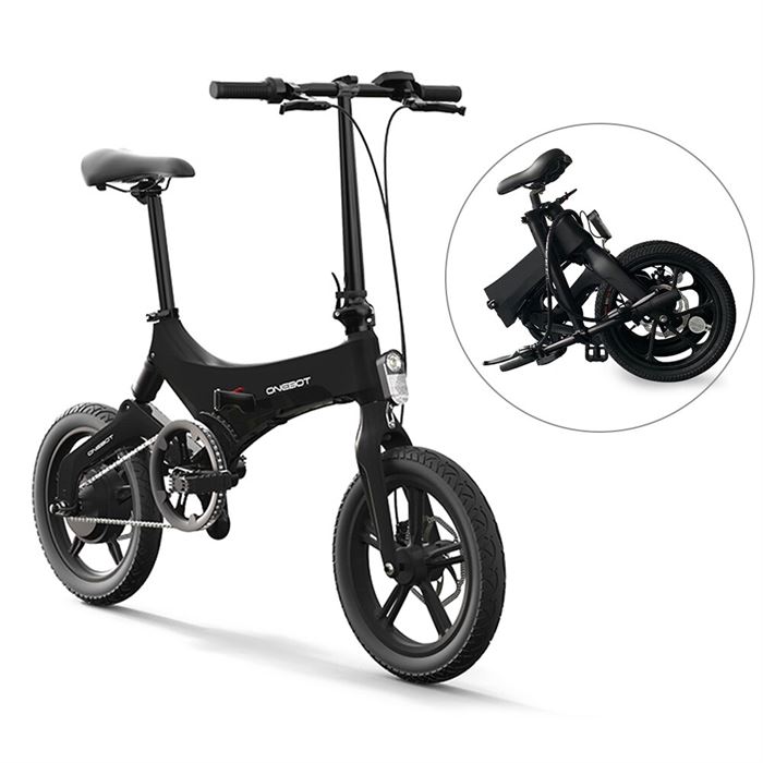 16 Inch Folding Electric Bicycle Power Assist Moped Electric Bike E-Bike 250W Motor and Dual Disc Brakes