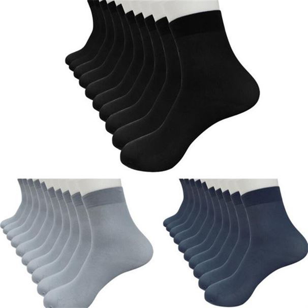 Men Socks Soxs Bamboo Short 8-Pairs Breathable Ultra-Thin Silk Sokken Meias Hocok-Fiber
