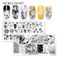 Stencil-Accessories-Tool Nail-Image-Plate Flowers Nicole Diary Stainless-Steel DIY Stamping