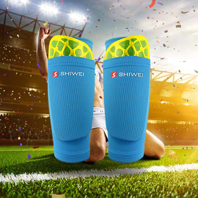 Football-Shin-Guards Support-Sock Soccer-Gear Leg-Sleeves Pocket Shin-Protector 