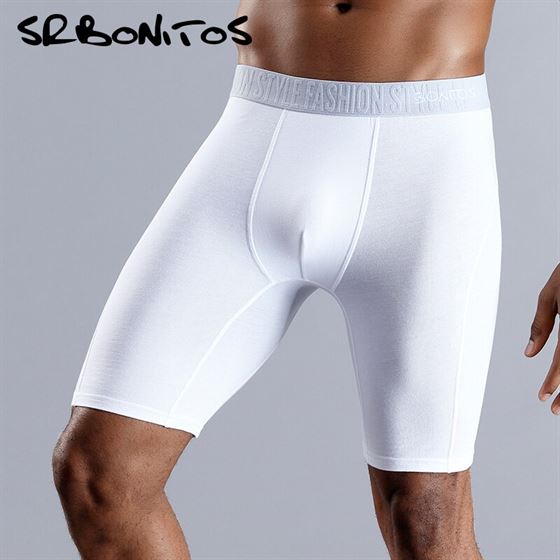 SRBONITOS Long Men Boxer Men Underwear Boxer Shorts Panties Man High Quality Natural Cotton Big Size Sexy Comfortable and Soft