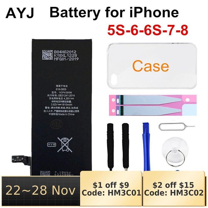 AYJ Phone-Battery Case Zero 5S Quality Brand-New AAAAA Ce for 6S 6/5s/5c/.. 1piece