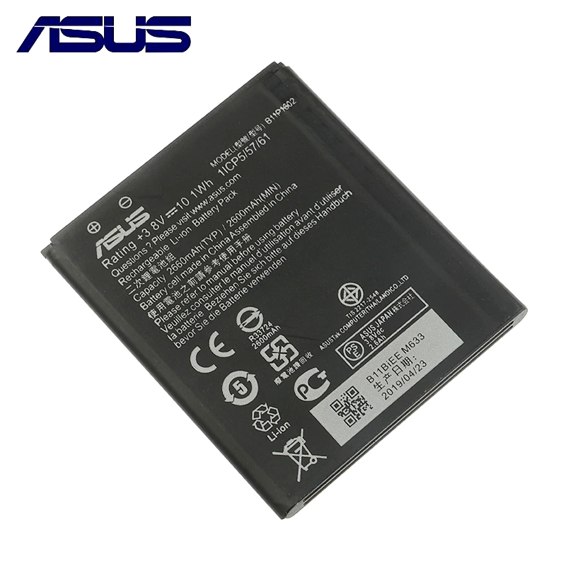 Original ASUS B11P1602 Phone Battery For ASUS Zenfone Go ZB500KL X00AD X00ADC 2600mAh