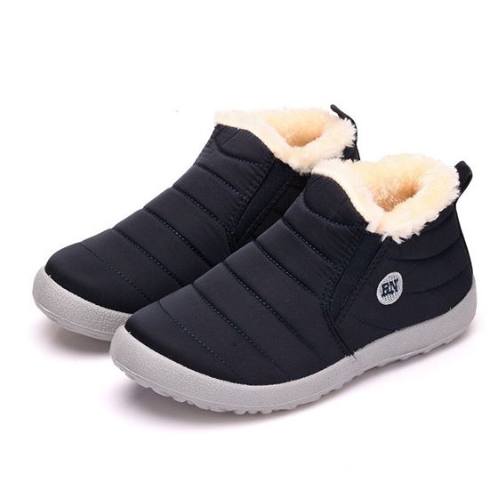 Women's Snow Shoes Fashion Keeping Warm Waterproof Slip on Lightweight Women Ankle Vulcanize Winter Flat 35 49 Plus Size Shoe