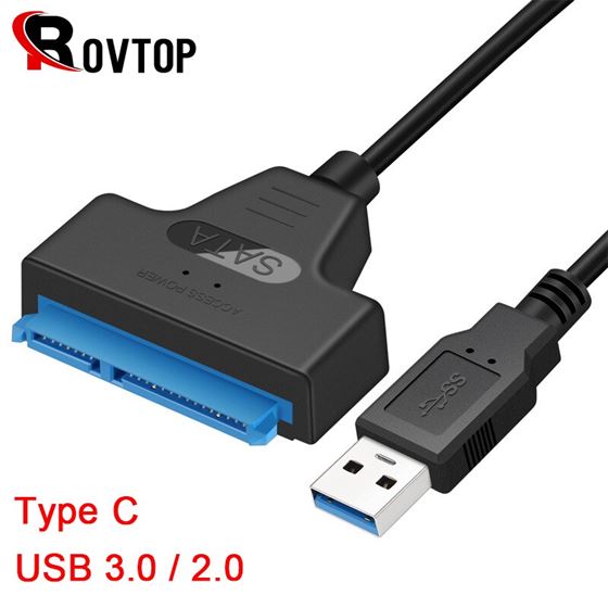 Hard-Drive Cable Adapter SSD External-Hdd SATA 22-Pin Usb-3.0 Up 6-Gbps-Support To