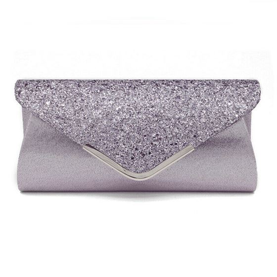 Chain Purse Clutch-Bag Evening-Bag Us-Stock Glitter Shimmer Women Ladies