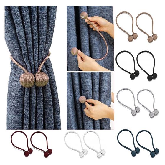 Tiebacks Curtain-Buckle Magnetic-Pearl-Ball Clips-Accessory 1pc Carrywon