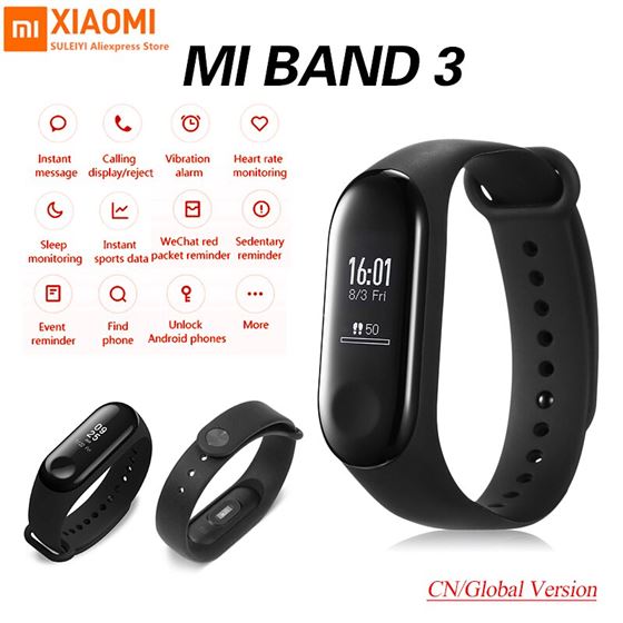 Xiaomi Fitness Bracelet Mi-Band OLED Original Touch-Screen Message-Heart-Rate 3 4 PK