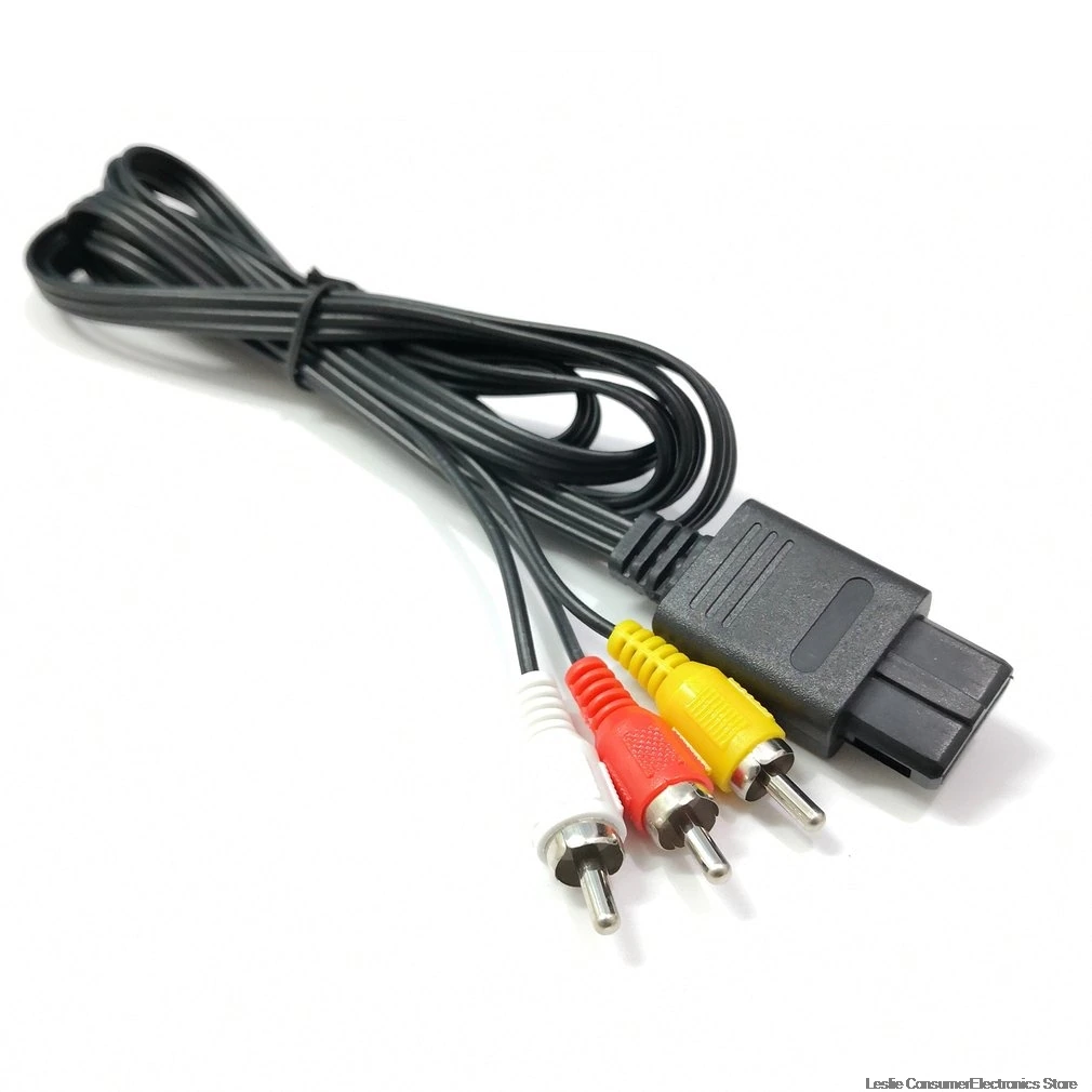 Cable-Cord Gamecube SNES Audio Nintendo Video-Stereo N64 Durable for 6FT RCA AV TV Exquisitely-Designed