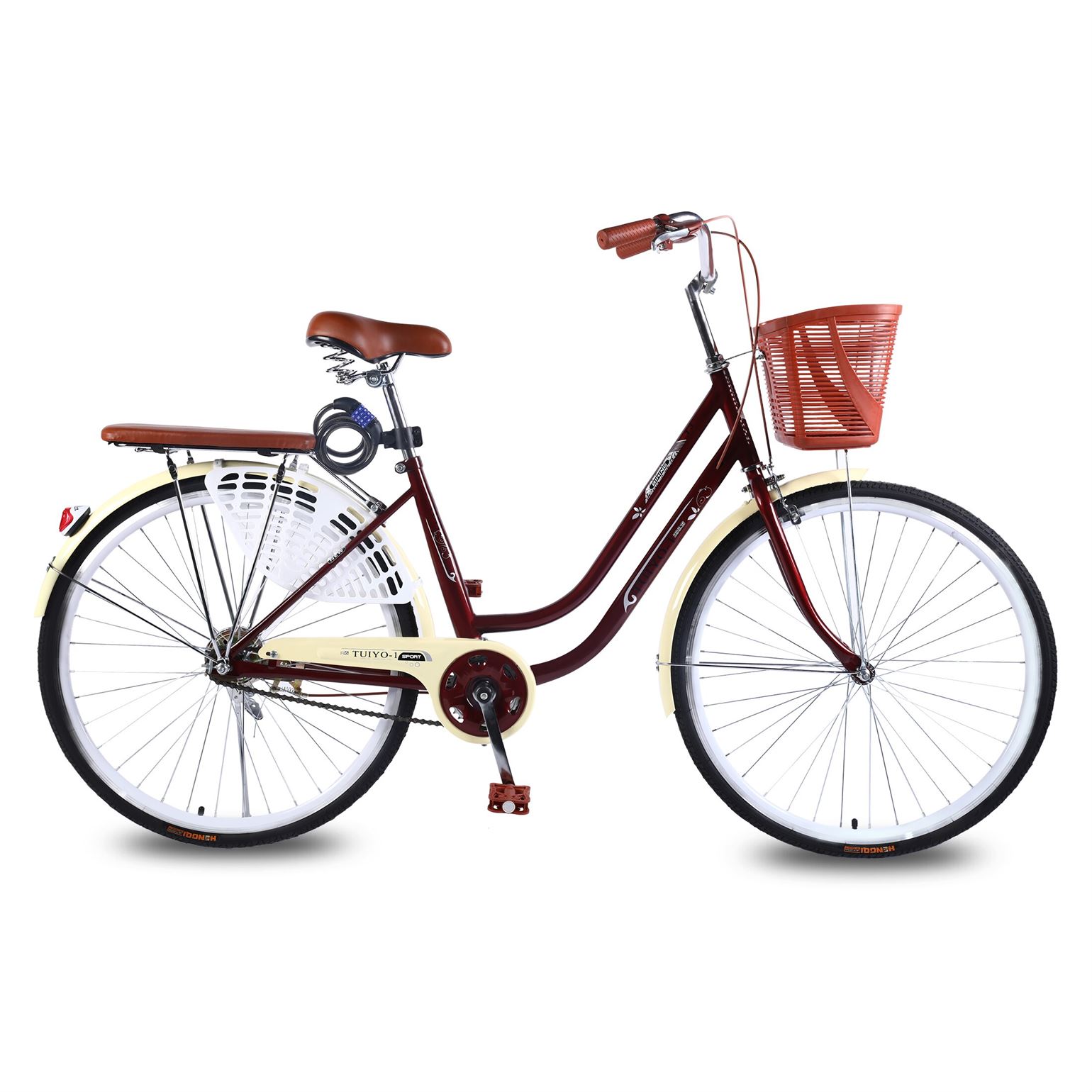 TUIYO-1 Lightweight Bike Bicycle Road-City High-Carbon-Steel-Frame 21-Speed Girls 26-Inches