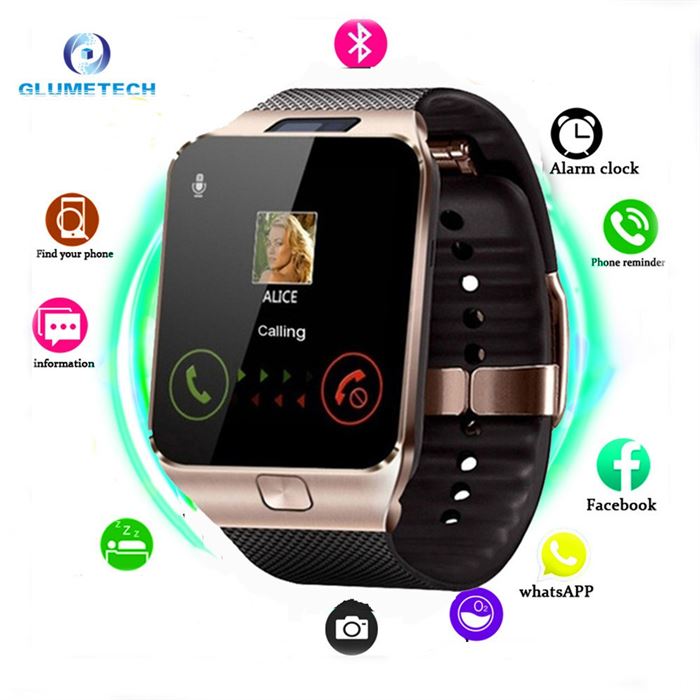 Bluetooth-Wristwatch Support Sim-Camera Smart-Watch Android-Phone Huawei Xiaomi Dz09