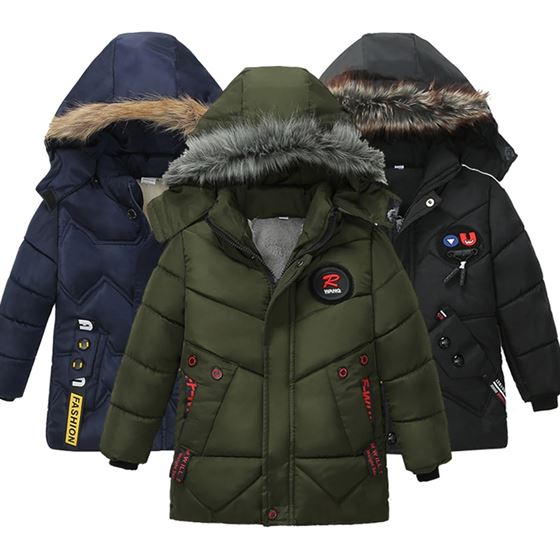 Outerwear Kids Jacket Baby-Boys Winter Children Zipper Coat2-5-Years-Old Warm Star Hooded
