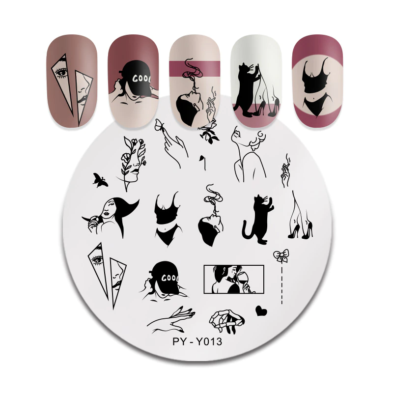 Tools Templates Stencil-Accessories Nail-Picture-Stamp Pict You Stainless-Steel Cool-Girl