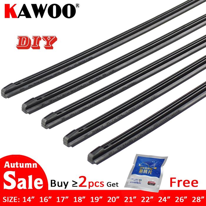 KAWOO Wiper-Blade Accessories Refill Rubber-Strip Vehicle-Insert Car 8mm Soft 14-16--17-18-19-20-21-22-24-26-28-1pcs