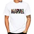 Male Tshirt Tee-Top Camiseta Masculina Marvel O-Neck Streetwear Printed Casual Men's
