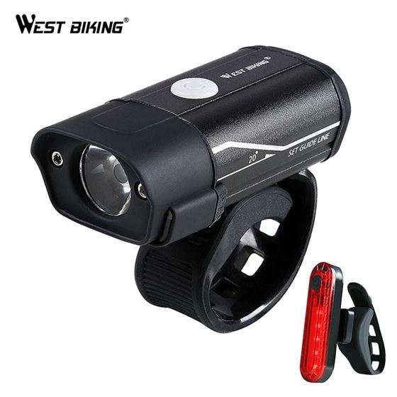 Bicycle-Lamp Flashlight Lantern Road-Bike West Biking MTB Cycling Rechargeable USB