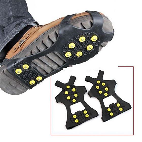 Ice Climbing Shoe Crampons Cleats Spikes-Grips Snow Anti-Skid 10-Studs 1-Pair Hot-Sale