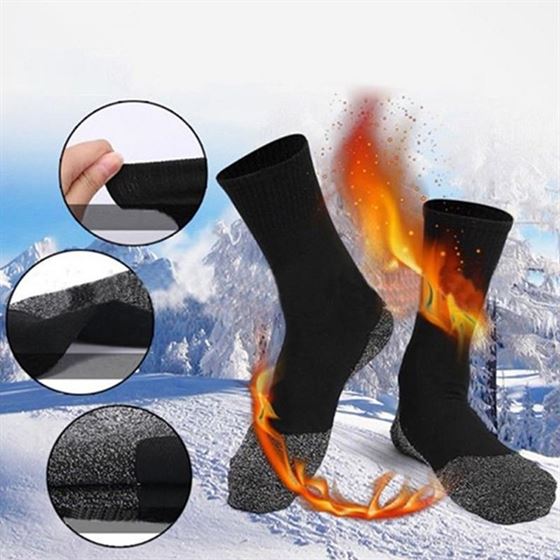 Insulation-Socks Aluminized-Fiber Outdoor Sports Winter Below Long Warm Skiing 35-Degree