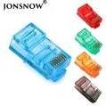 JONSNOW Ethernet-Cables Module Plug-Network-Connector Cat5e RJ45 20/50/100pcs Gold-Plated