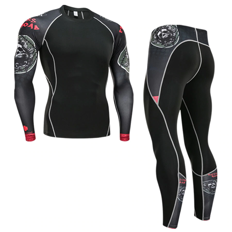 Sportswear Thermal-Underwear-Set Jogging-Suit Compression-Tights Base-Layer Running Winter