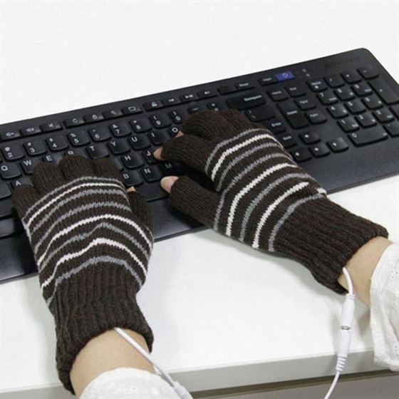 USB Heated Gloves Winter Thermal Hand Warmer Electric Heating Glove