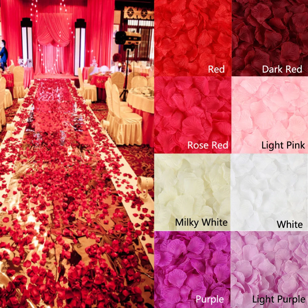 5--5cm Rose-Petals Wedding-Accessories Romantic Silk Artificial 20-Colors 500pcs/Lot