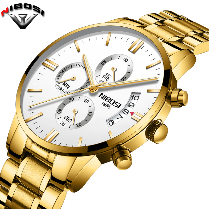 NIBOSI Clock Man Quartz-Watch Military Sport Waterproof Men Fashion Relogio Masculino