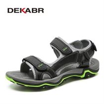 DEKABR Men Sandals Casual-Shoes Comfortable Real-Leather Size Summer High-Quality New-Fashion