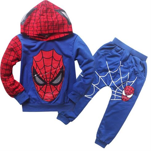 Spiderman Costume Tracksuit Clothing-Set Baby-Boys Autumn Cotton 