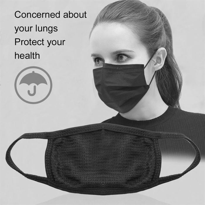 FILTER Dust-Masks Fabric-Cloth Mouth-Muffle Bacteria Black Cotton Flu Respirator-Sales