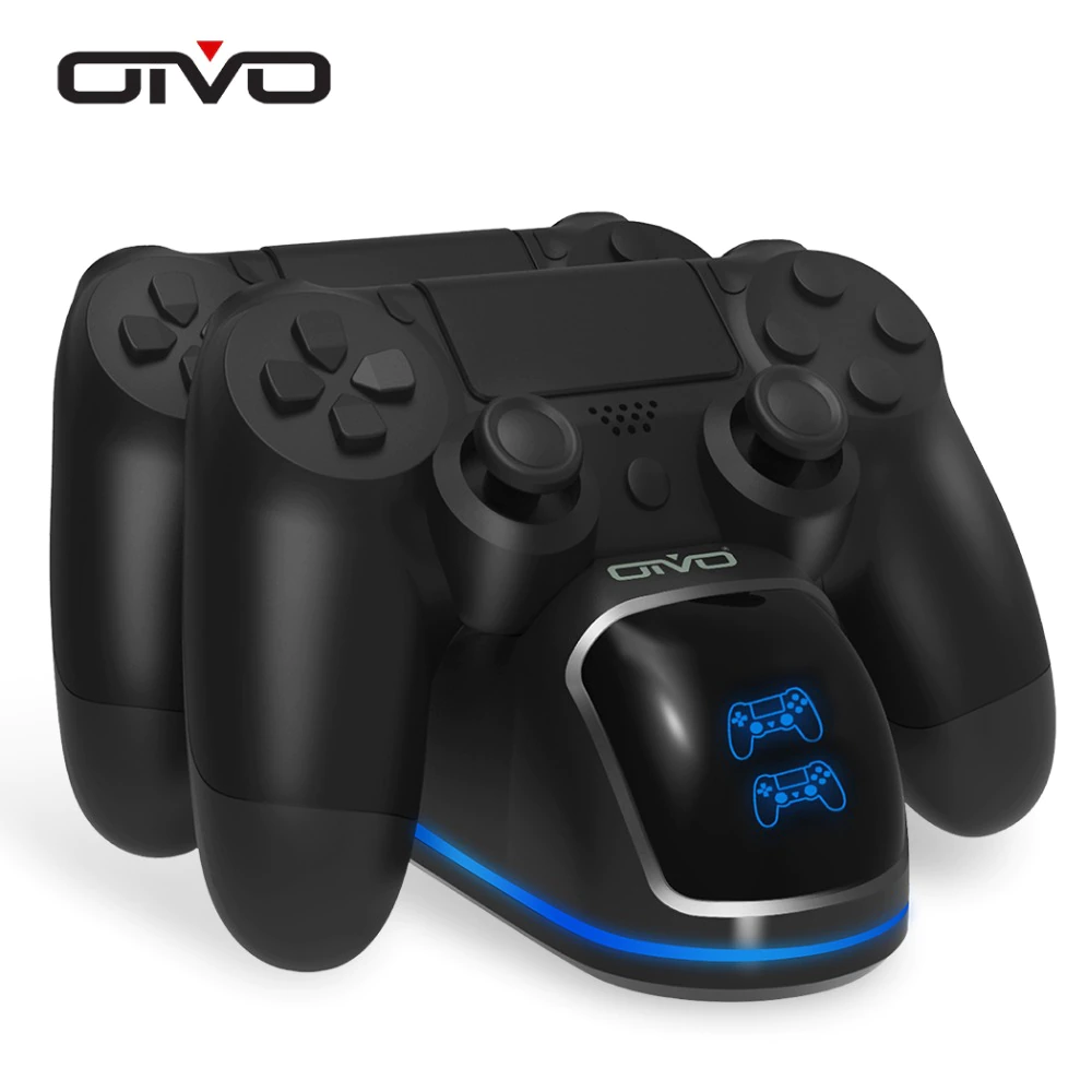OIVO Fast PS4 Controller Charging Dock Station Dual Charger Stand with Status Display Screen for Play Station 4/PS4 Slim/PS4 Pro
