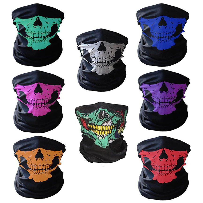 Skull Masks Scarf Half-Face-Mask Festival Skeleton Magic-Bicycle Nov Neck-Ghost Multi-Use